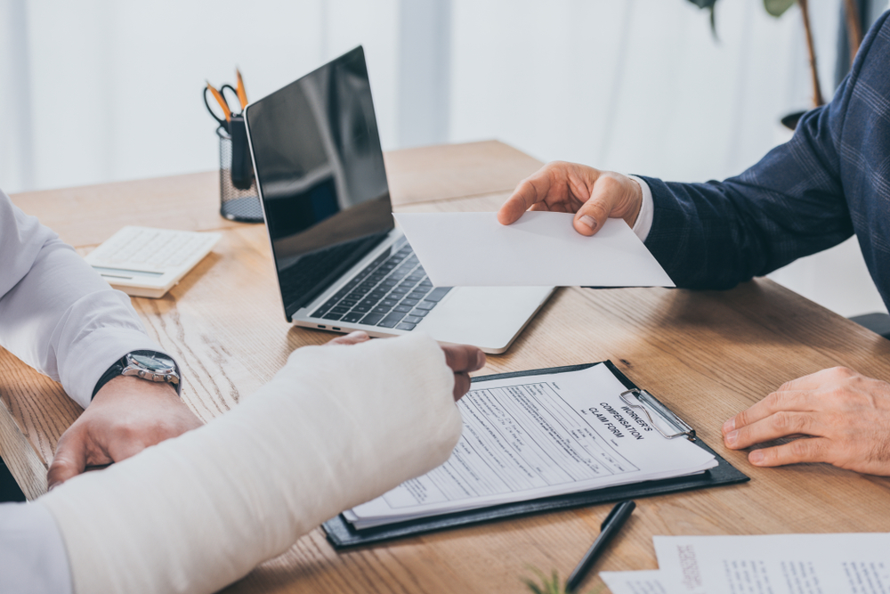 Hand Injury An Injured Person Receiving Worker's Compensation
