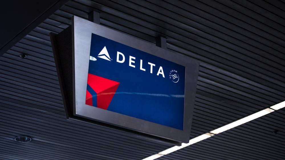 Delta Airlines Logo Delta Airlines Logo On The Airport TV